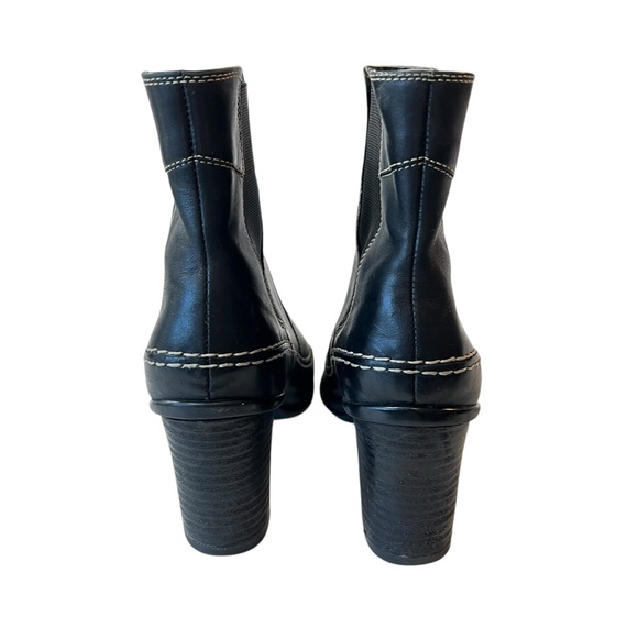 Aerosoles Goring Places Black Leather Ankle Boots Womens Size 10 Heel Height 3” - Picture 5 of 6